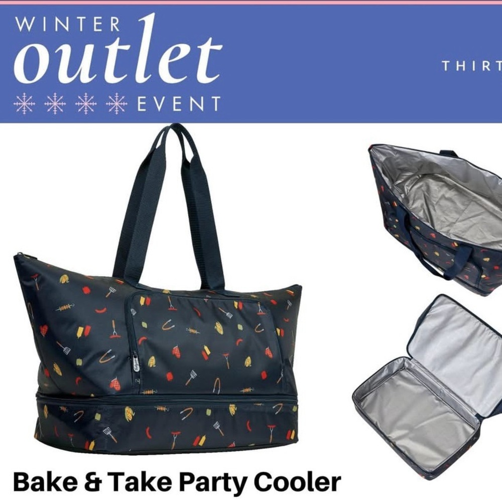 Thirty-one Bake and take party cooler in bbq print - rare! - Picture 9 of 10